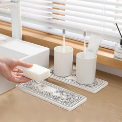 Schnelltrocknende Kieselgurmatte – Stein Pastoral-Stil