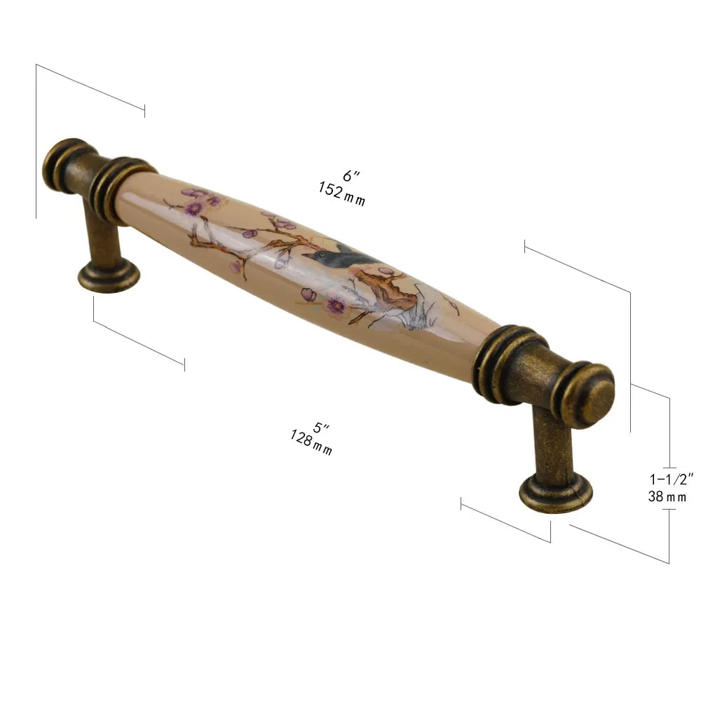 Schrankknopf – Antikes Keramikdesign 96mm