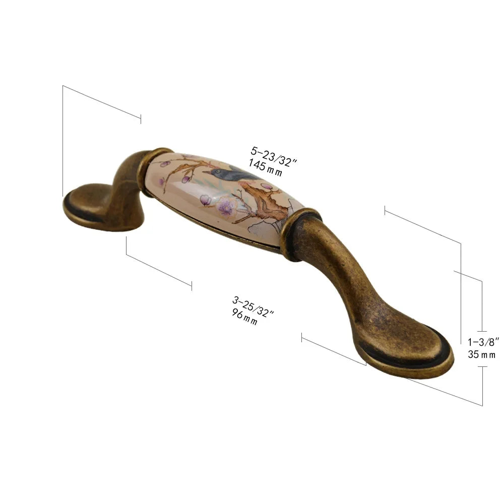Schrankknopf – Antikes Keramikdesign 96mm
