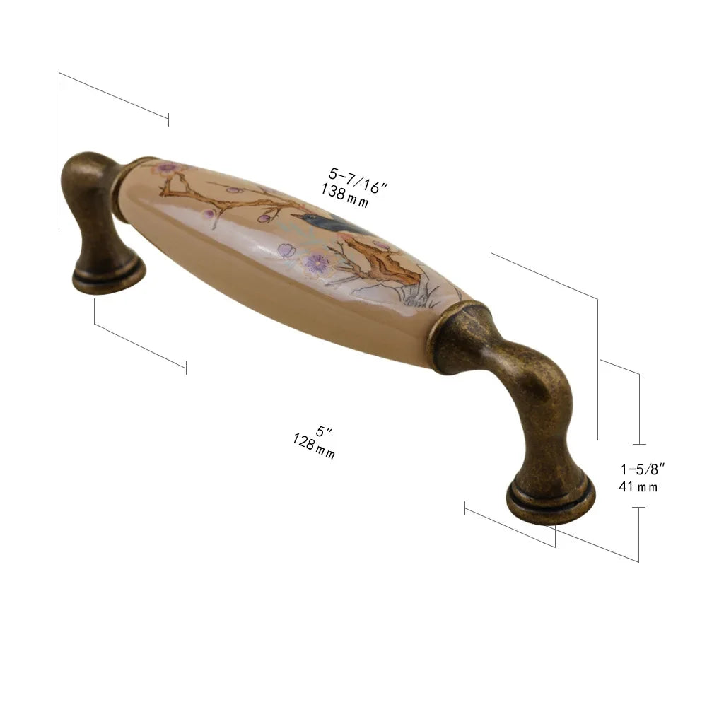 Schrankknopf – Antikes Keramikdesign 96mm