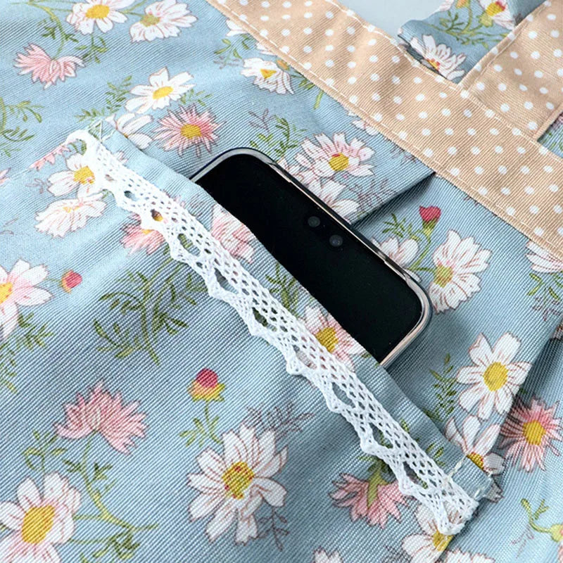 Schürze – Florales Canvas Design – Verstellbare Träger