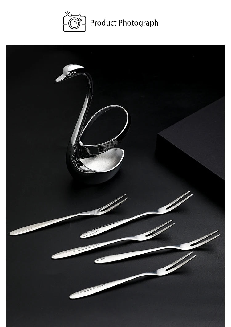 Schwan Besteckständer – Eleganter Edelstahl – Tischdekoration