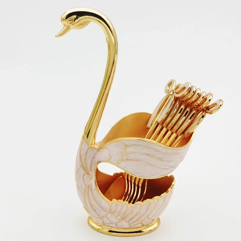 Schwan Besteckständer – Eleganter Edelstahl – Tischdekoration