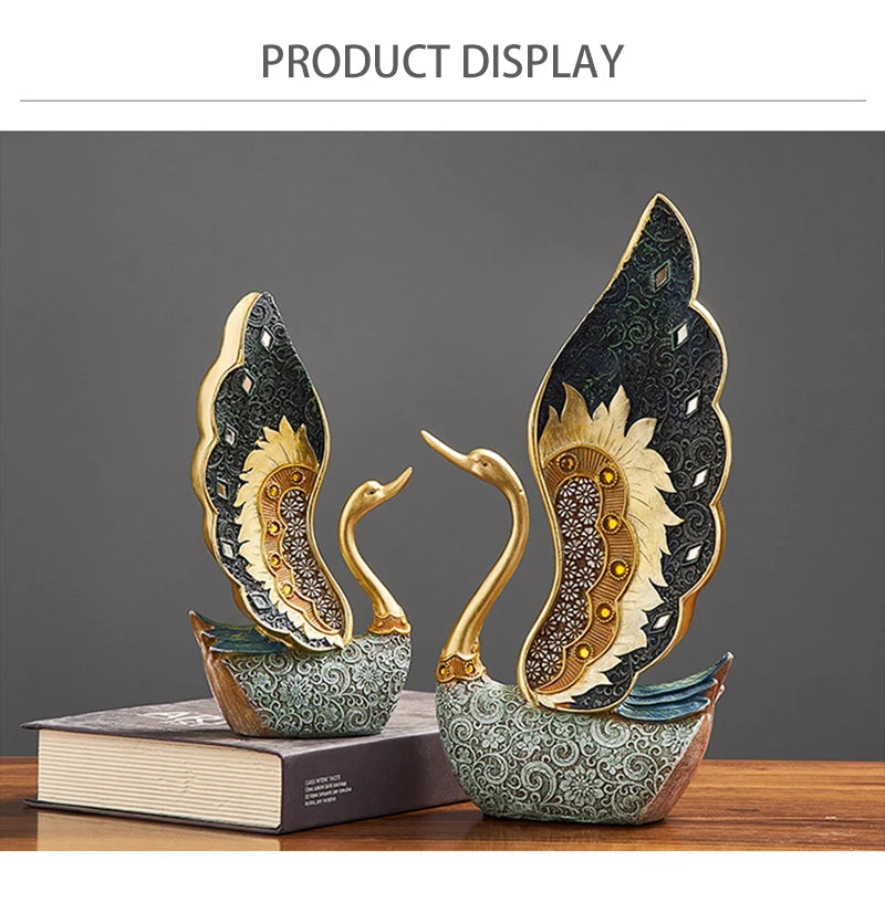Schwan-Resin-Ornament – Kunstvolles Design, Grössen