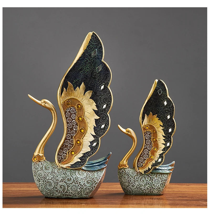 Schwan-Resin-Ornament – Kunstvolles Design, Grössen