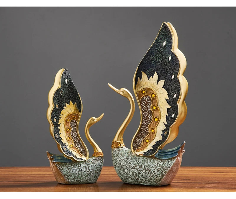 Schwan-Resin-Ornament – Kunstvolles Design, Grössen