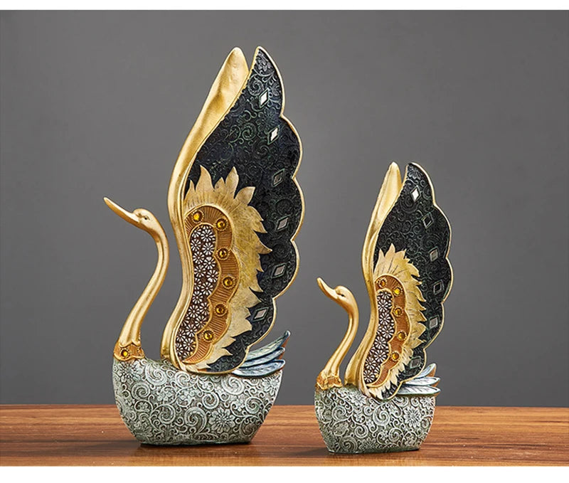 Schwan-Resin-Ornament – Kunstvolles Design, Grössen