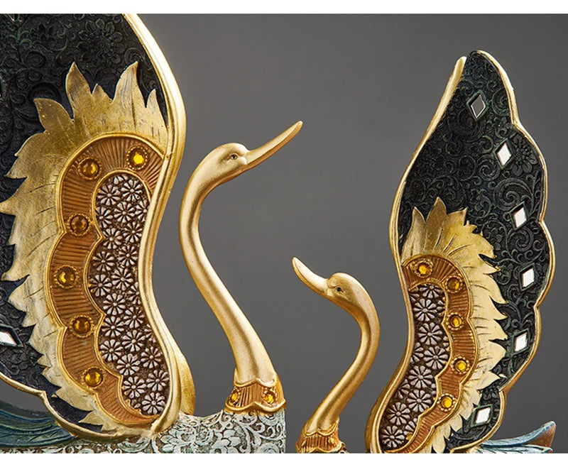 Schwan-Resin-Ornament – Kunstvolles Design, Grössen