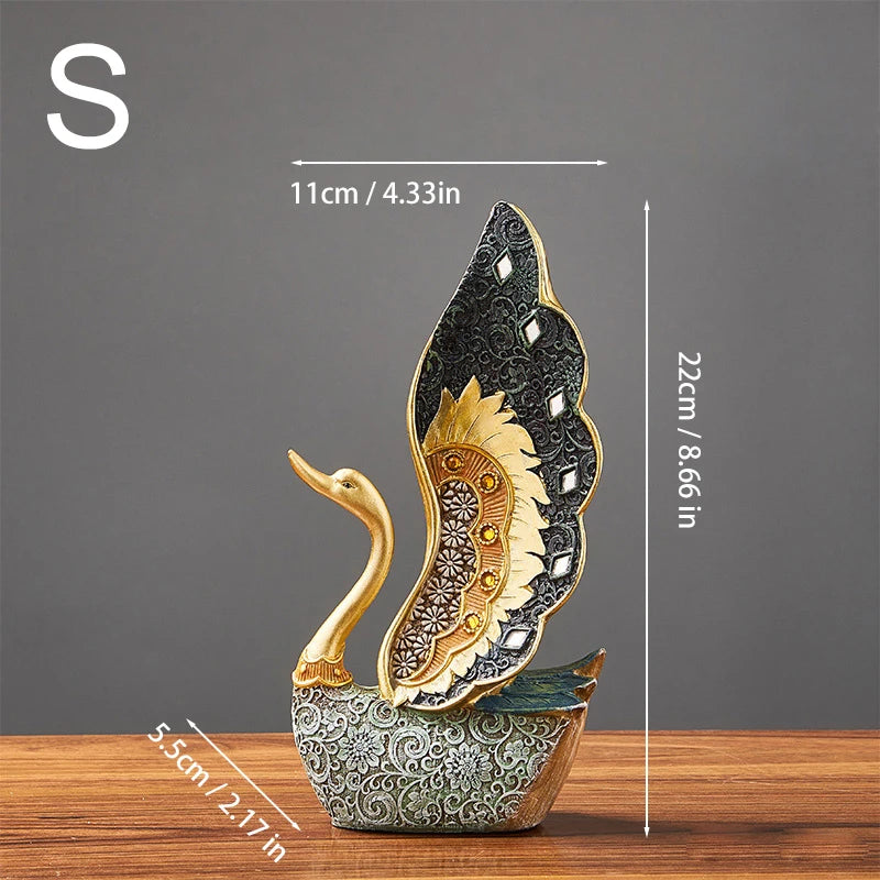Schwan-Resin-Ornament – Kunstvolles Design, Grössen