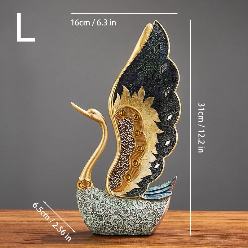 Schwan-Resin-Ornament – Kunstvolles Design, Grössen