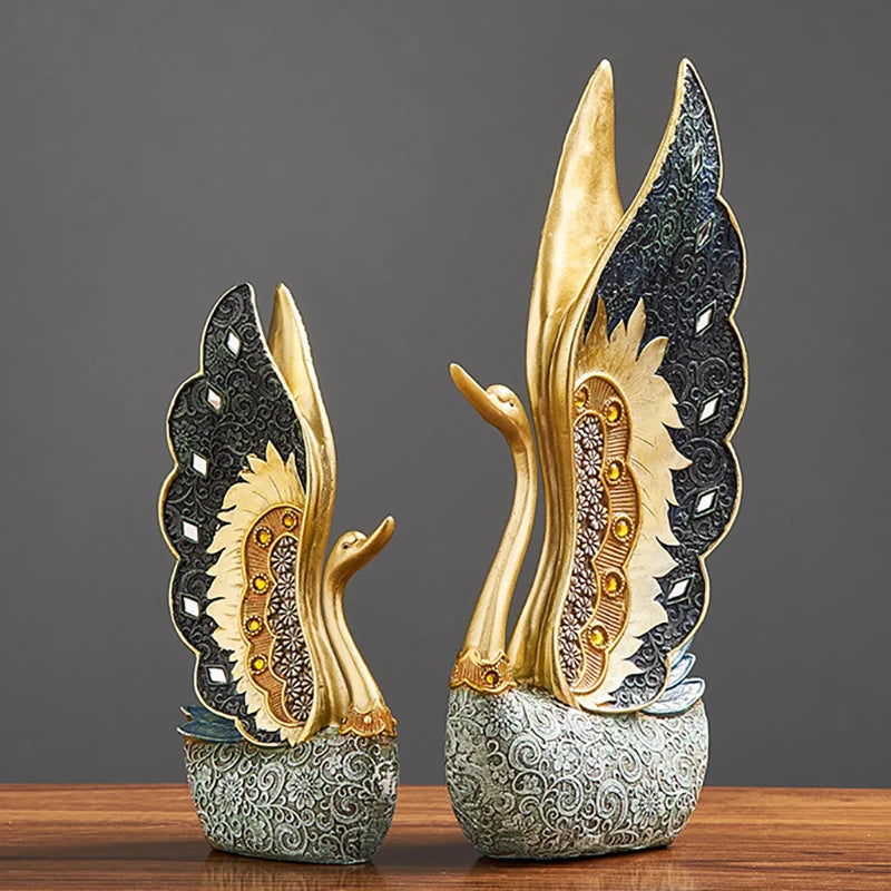 Schwan-Resin-Ornament – Kunstvolles Design, Grössen