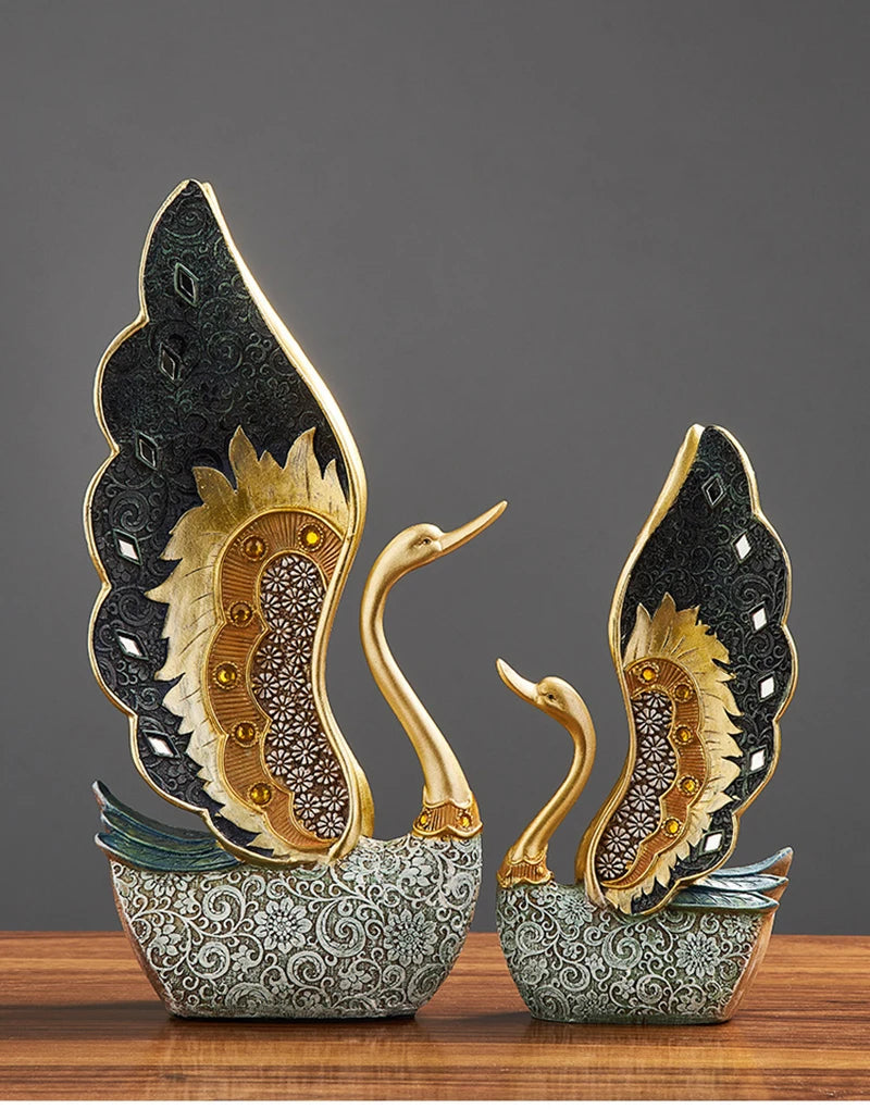 Schwan-Resin-Ornament – Kunstvolles Design, Grössen