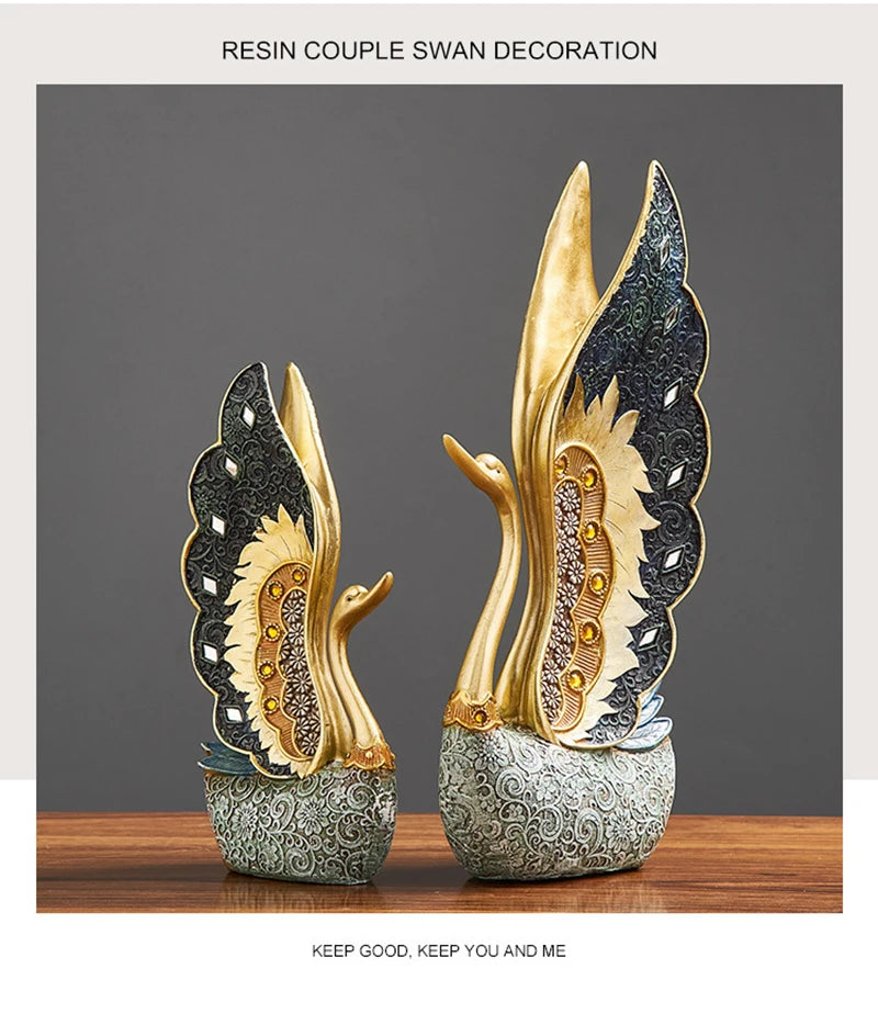 Schwan-Resin-Ornament – Kunstvolles Design, Grössen