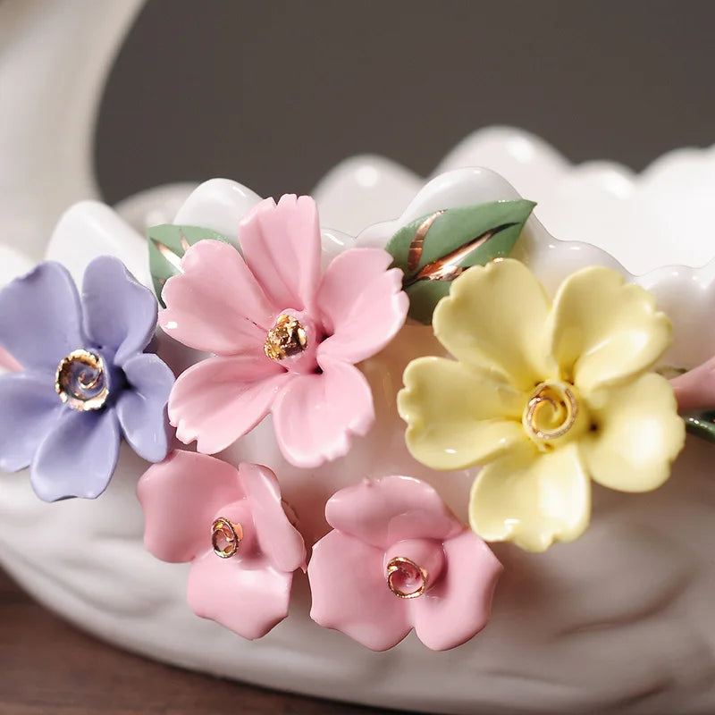 Schwanenteller - Keramik Floral - Zuhause & Hochzeit