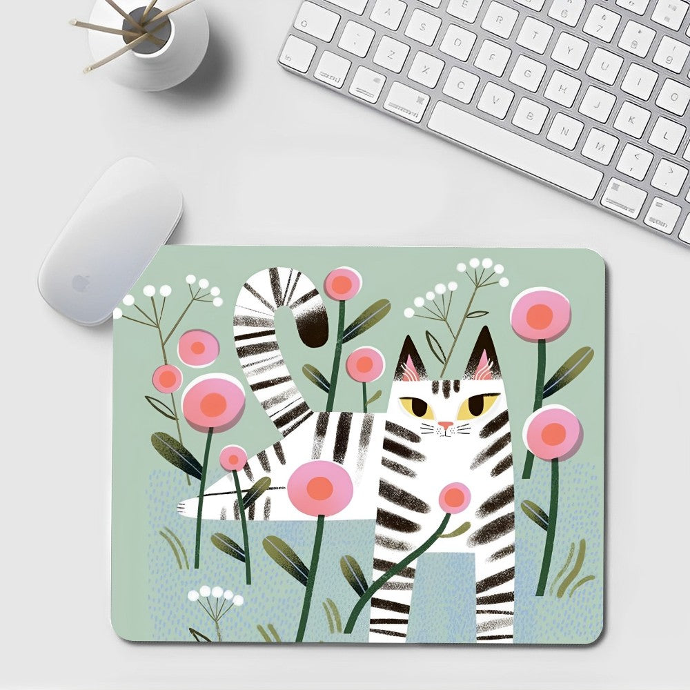 Schwarzes Kawaii Mauspad aus Gummi, Grösse: Nicht LockEdge 20x25 cm für Schreibtisch