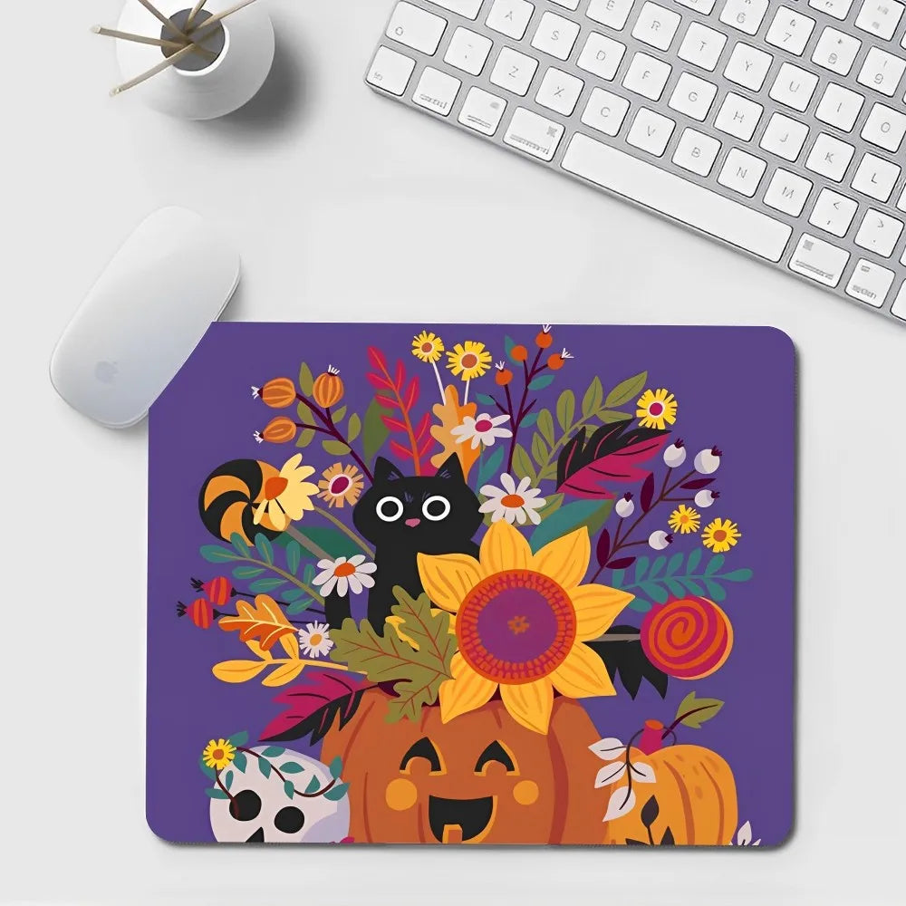 Schwarzes Kawaii Mauspad aus Gummi, Grösse: Nicht LockEdge 20x25cm, für Schreibtisch