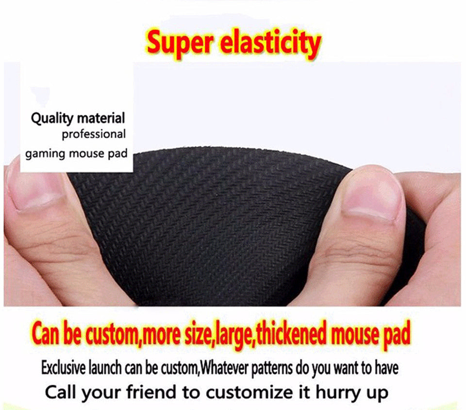 Kawaii Mauspad mit schwarzer Katze, rechteckig 20x25cm aus Gummi