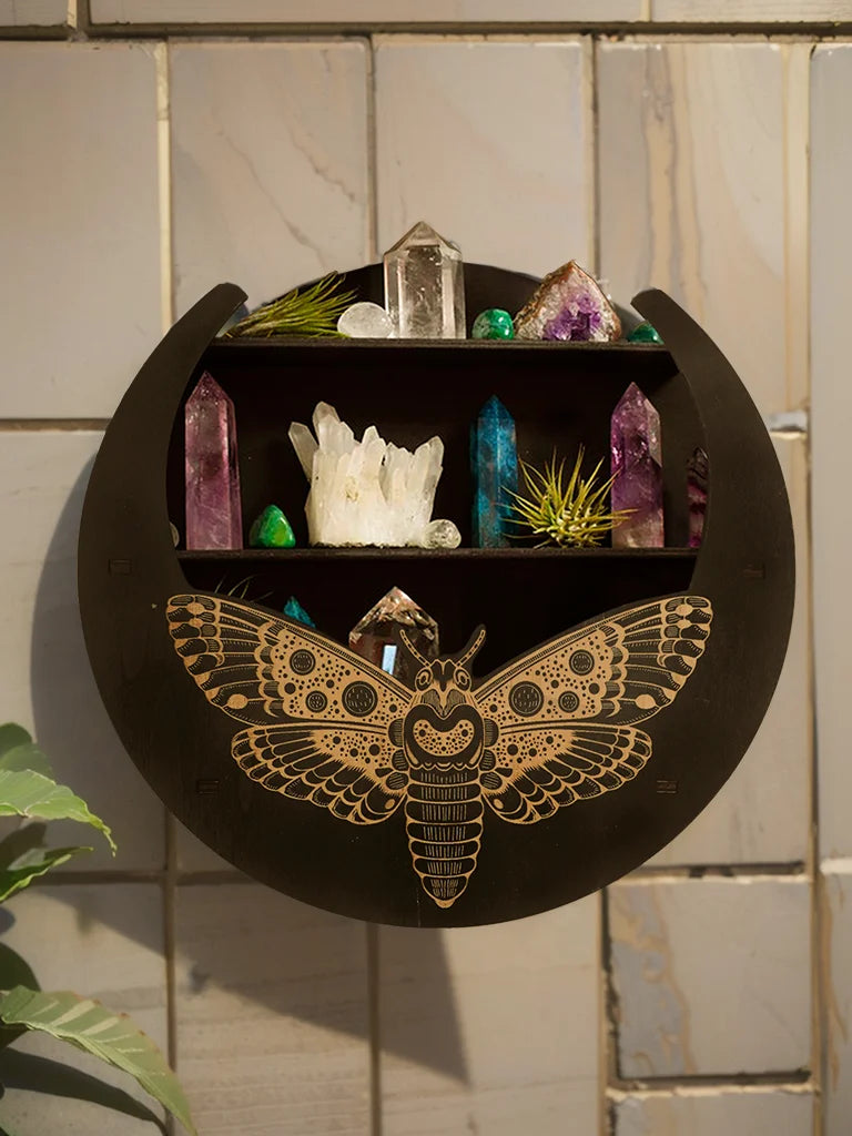 Schweberegal - Modernes Holzdesign - Für Steine & Kerzen