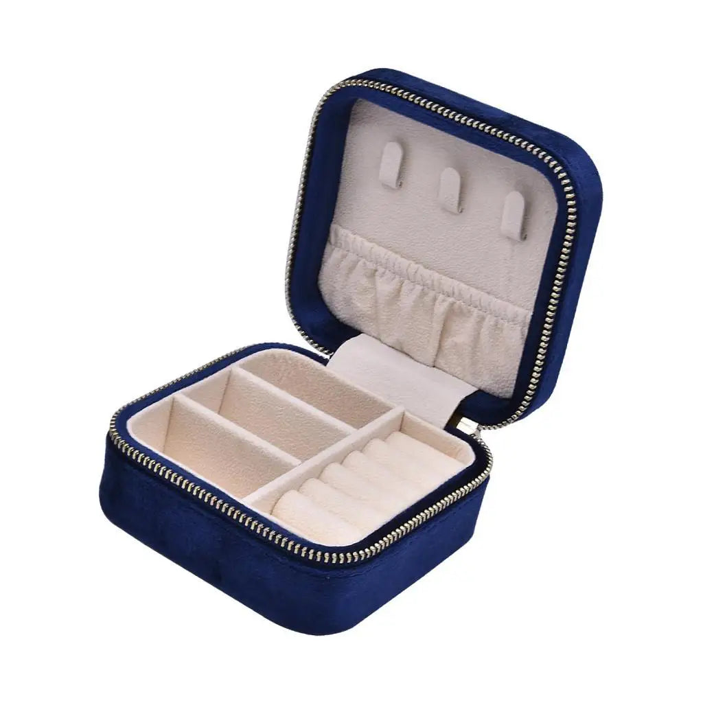 Schmuckbox Organizer – Samt Reiseetui – 10x10x5 cm