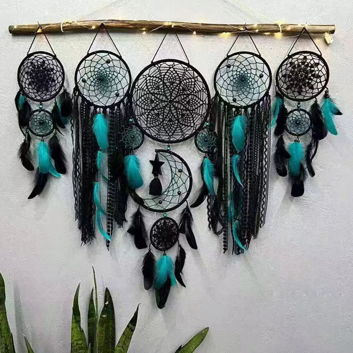 Boho Makramee Traumfänger Set – Textil Deko 5-teilig