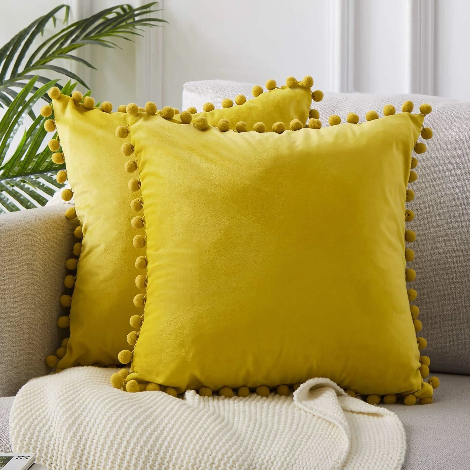 Samt-Kissenbezug – Nordic Design, 45×45 cm