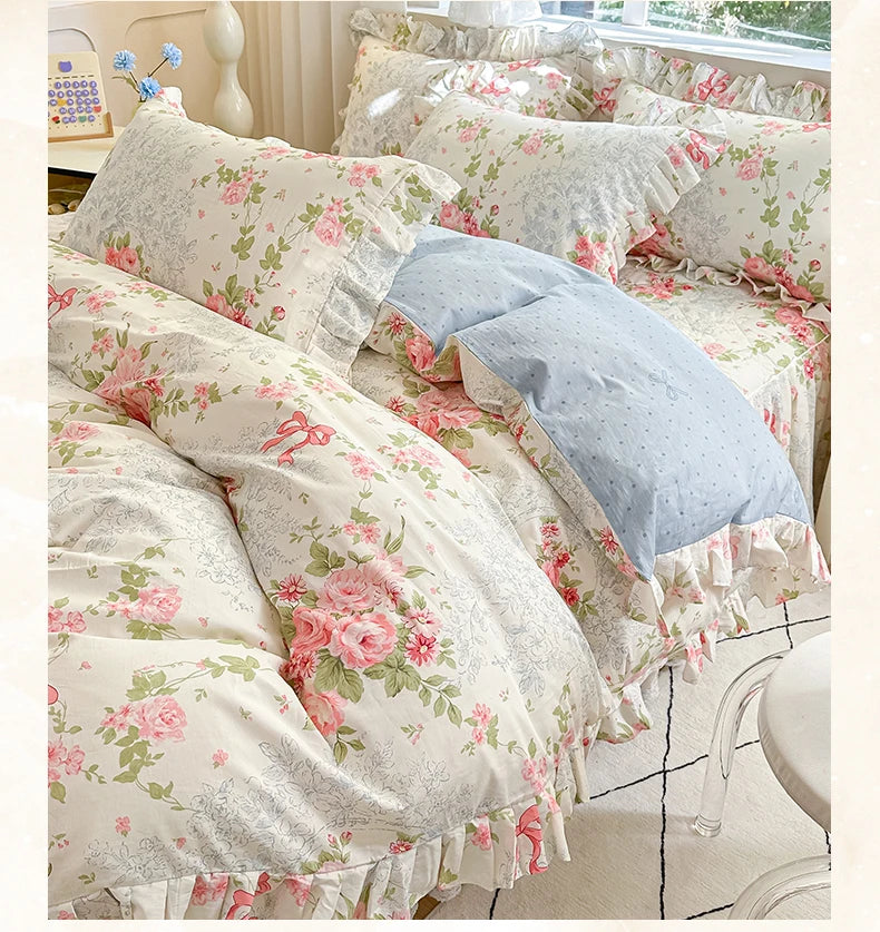 Baumwoll-Bettbezug – Koreanischer Stil Spitze – 150x200cm