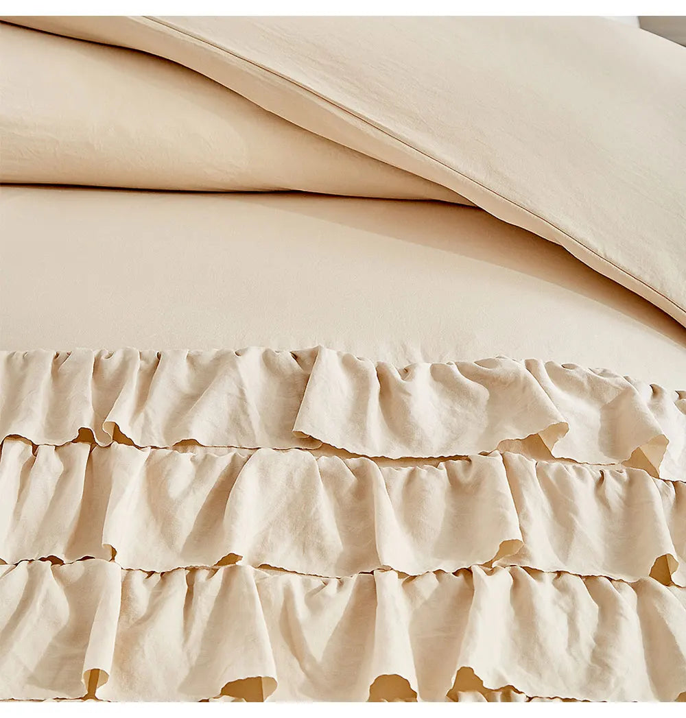 Bettwäsche-Set – Prinzessinnenstil Rüschen – Twin bis King