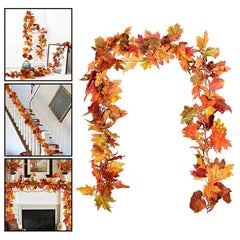 Ahornblätter Girlande – Lebendige Herbstfarben – 200CM