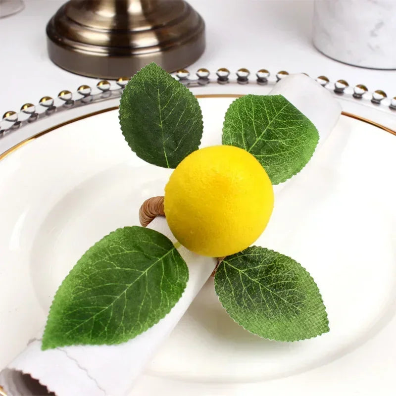 Zitronenserviettenringe – Elegantes Sommerdesign – Versch. Grössen