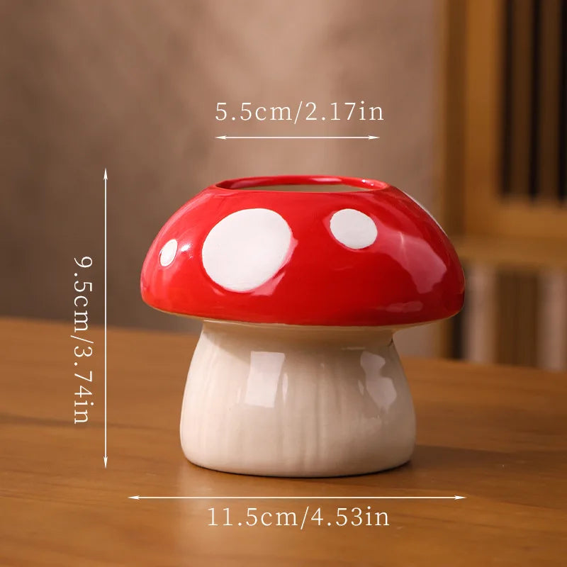 Keramik Hydrokulturvase – Ins Stil Rosa Pilz