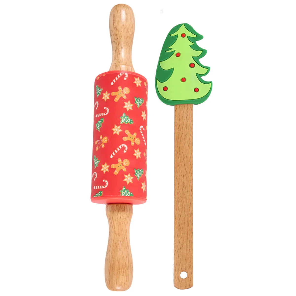 Weihnachts-Backset – Silikon & Holz – Heimküche