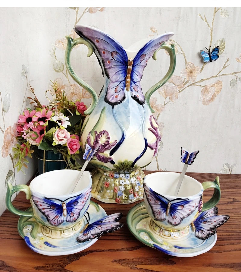 Keramik Teebehälter – Handbemalt Orchidee – Umweltfreundlich