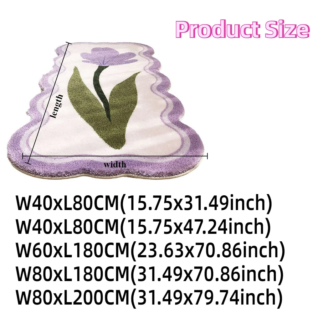 Wellenform-Teppiche – Imitat Kaschmir, Rutschfest 80x200cm