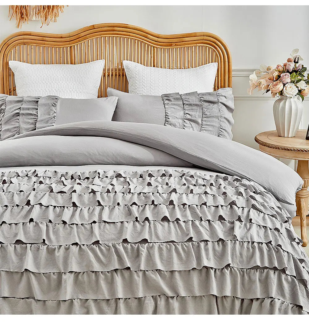 Bettdeckenbezug Set – Rüschen-Prinzessin – Verschiedene Grössen