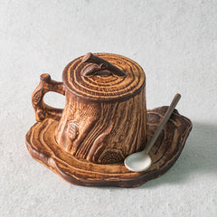 Rustikale Kaffeetasse – Retro Keramik Design – 225ml