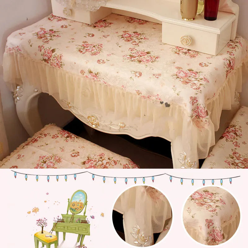 Jacquard Spitze Mesh Tischdecke – Romantik Prinzessin 50X95CM