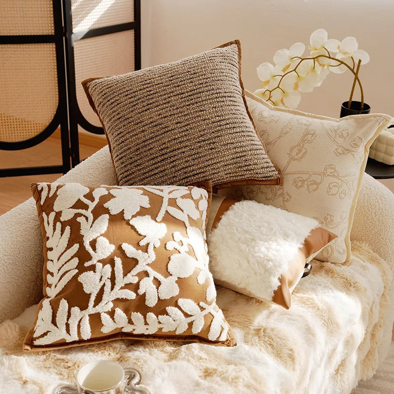 Nordisches Kissenbezug – Florales Polyester/Baumwolle – 30x50/45x45cm