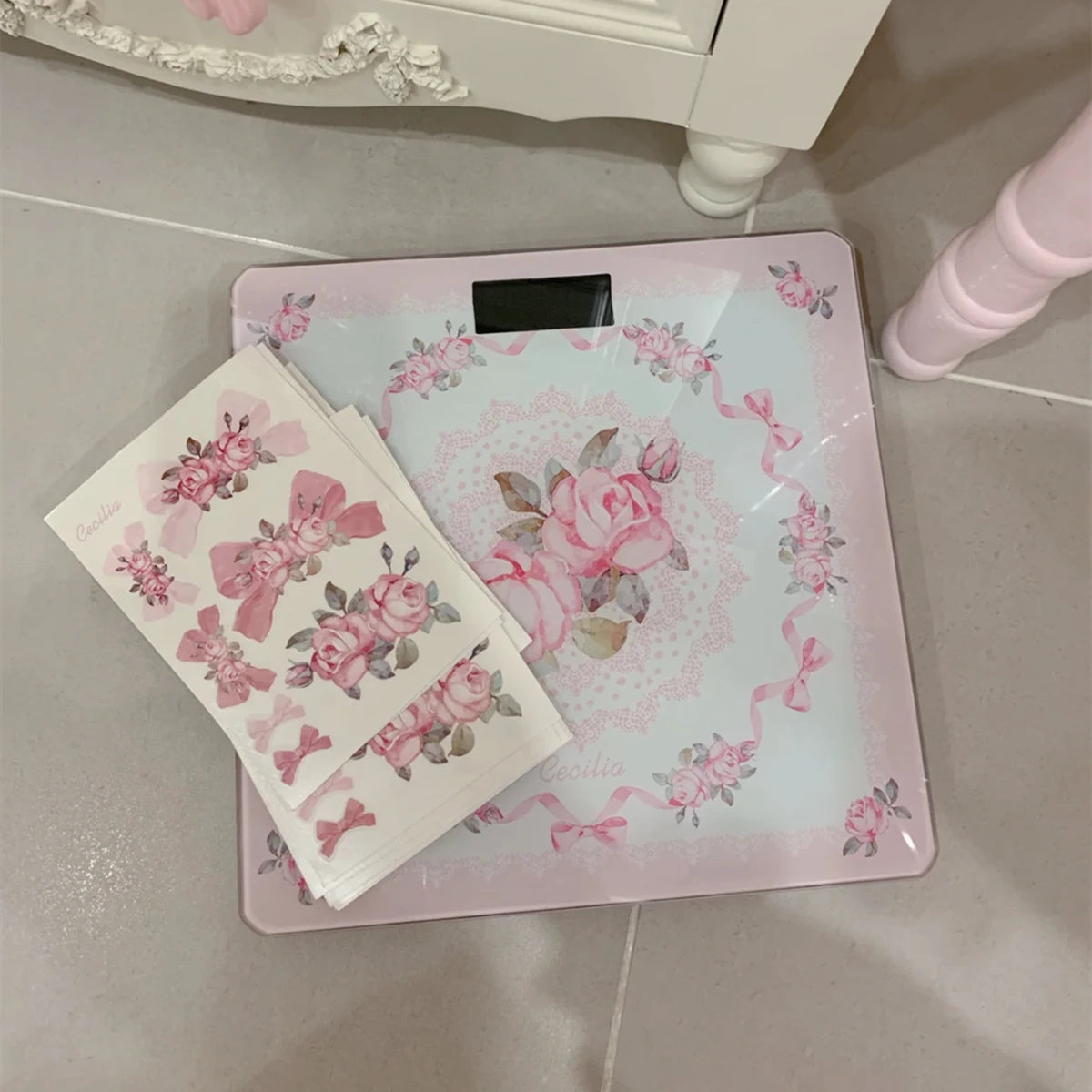 Pinke Körperwaage – Süsses Design – 26x26cm