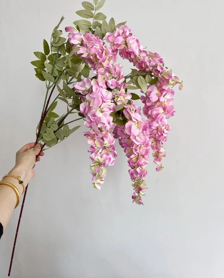 Wisteria Blumenranke – Seidenfloristik – 108cm Länge, Innenbereich