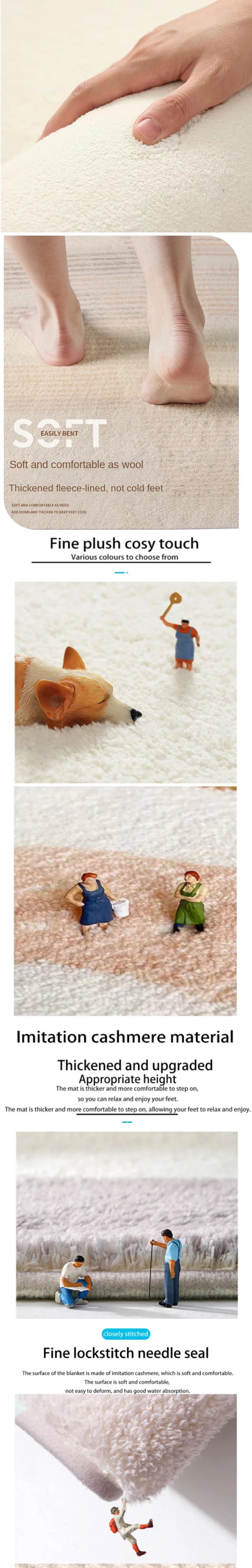 Kleiner roter Blumenteppich – Modernes Polyester – Schlafzimmer 40X120CM