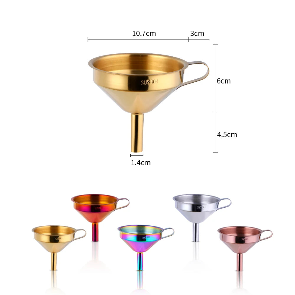 Edelstahltrichter – Gold Design – Abnehmbarer Filter