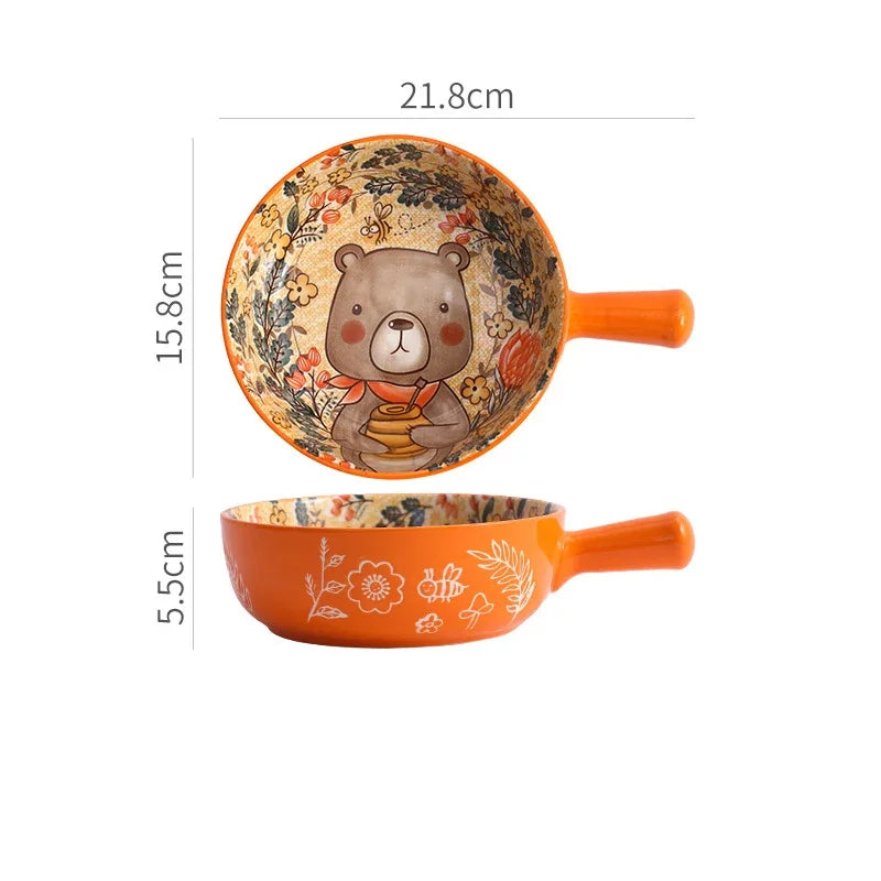 Cartoon-Keramikschale – Töpferhandwerk – Mikrowellensicher