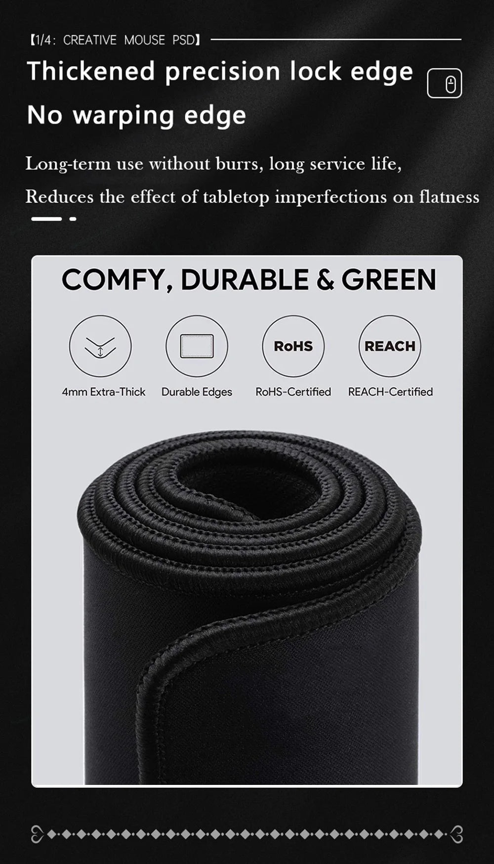 Grosses Anime-Schreibtischmatte – Rutschfestes Gummi – Anpassbare Grösse