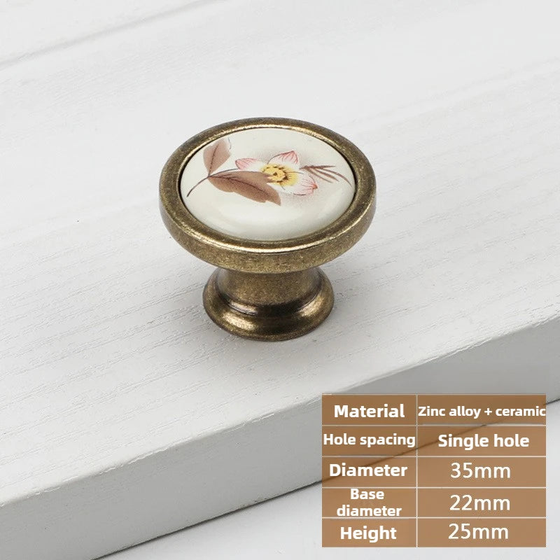 Vintage Keramik Möbelknopf – Ländlicher Stil