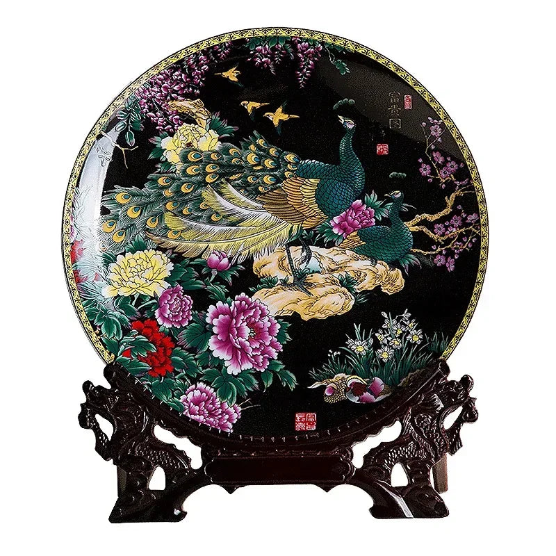 Keramikdeko-Teller im Boho-Stil, Farbe: Weiss, Grösse: 26cm DragonHeadRack