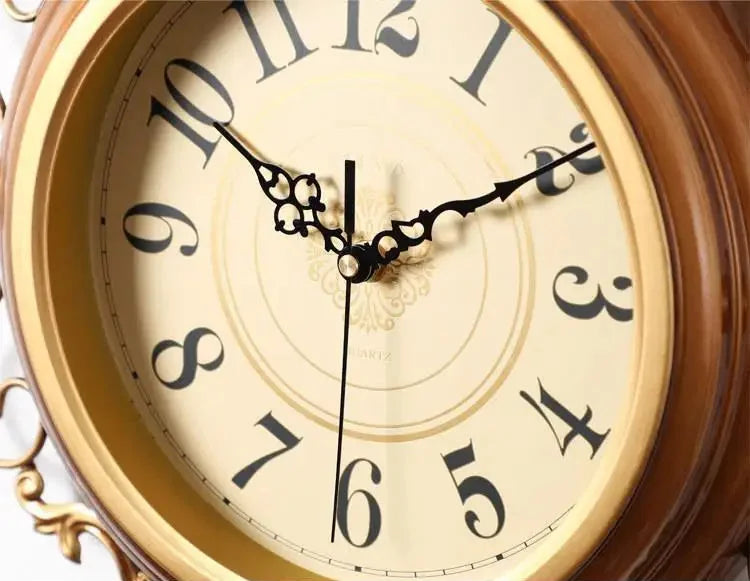 Wanduhr – Retro Metall Rund – Wohnzimmer Dekor