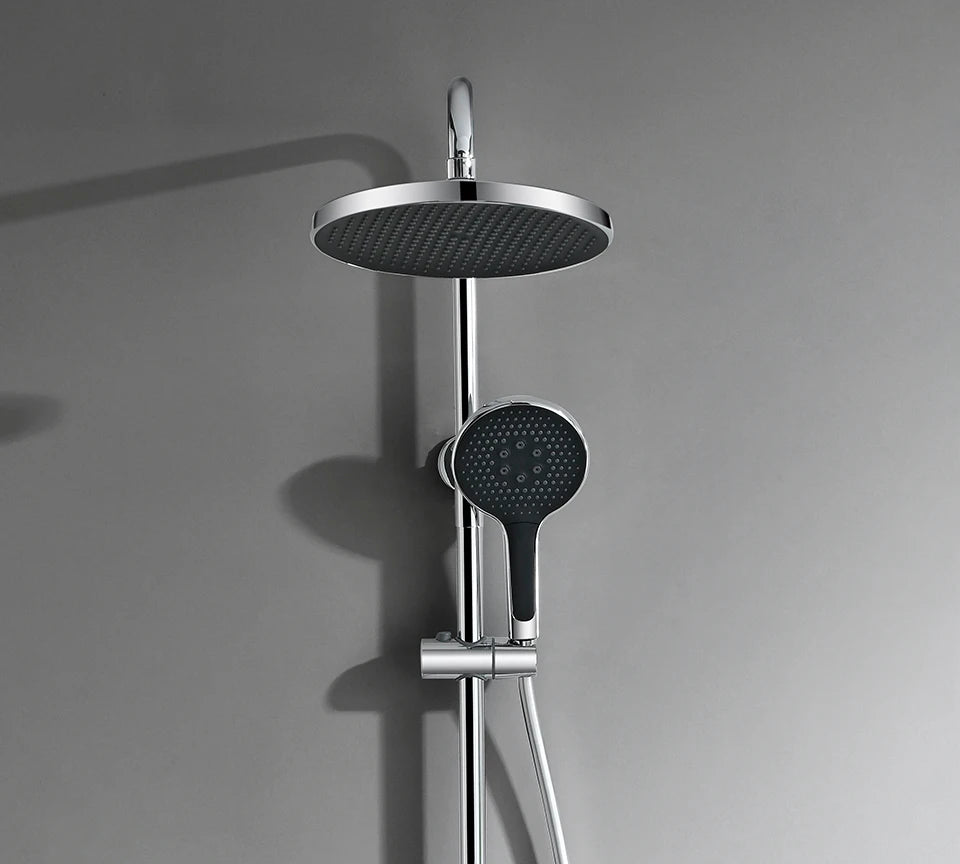 Gold-Duschsystem – Messing-Design – Höhenverstellbar