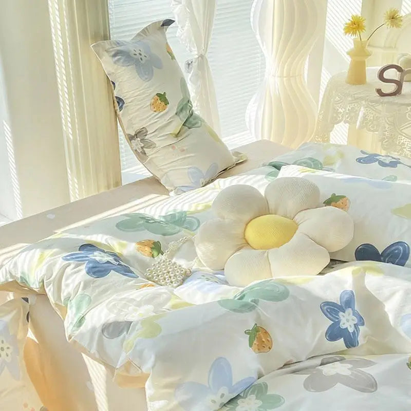 Baumwollbettwäsche – Florales Design – Verschiedene Grössen