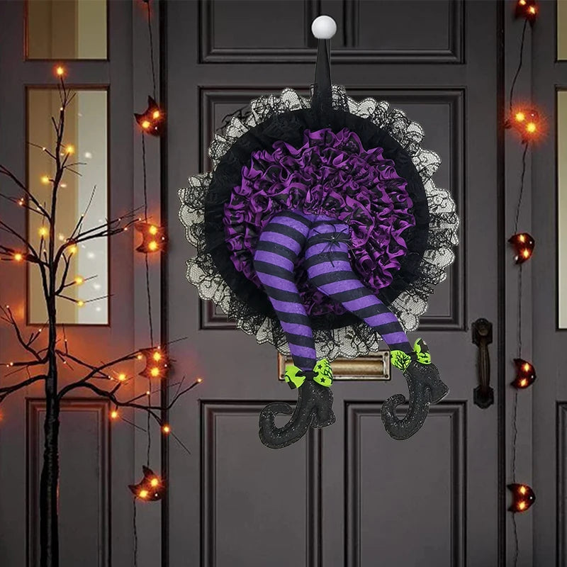 Halloween Türkranz – Hexenhut Design