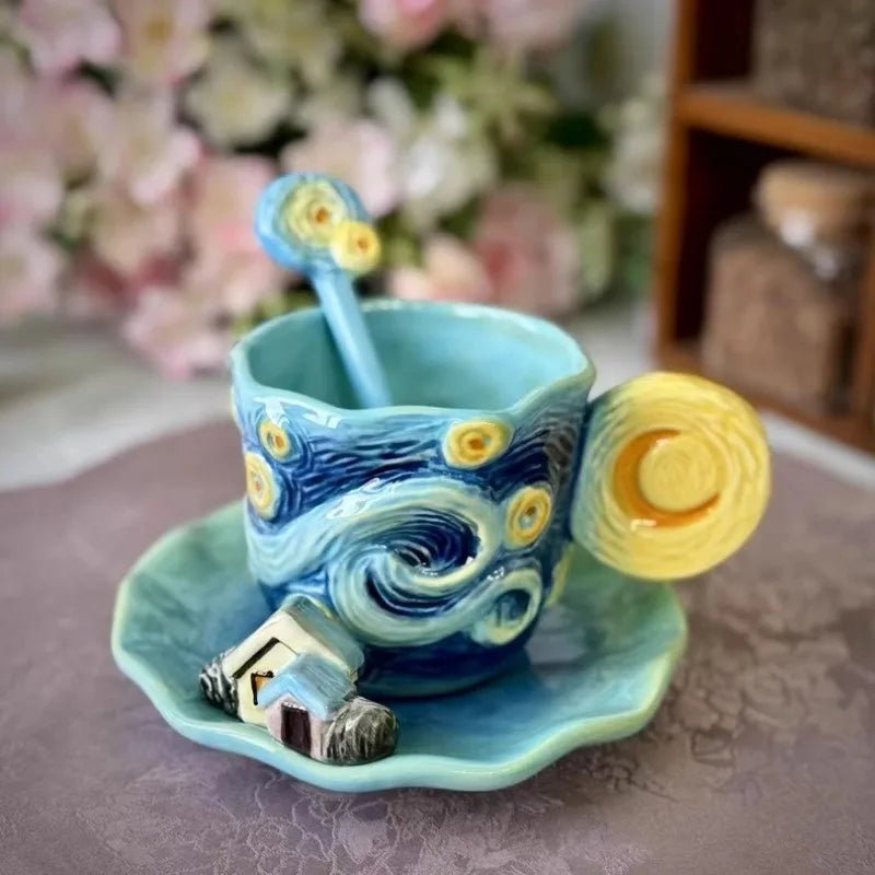 Porzellantasse – Unterglasur Sonnenblume – Umweltfreundlich